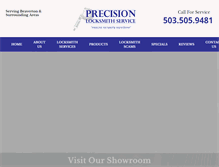 Tablet Screenshot of precisionlocksmith.com